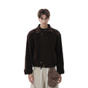 Veste cargo patchwork en jean
