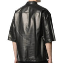Shadow Pane Leather Polo