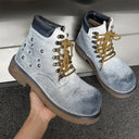 Botas de ante con punta cuadrada