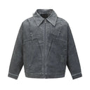 Veste cargo patchwork en jean