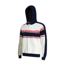 Sudadera con capucha de patchwork de mezclilla verde