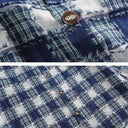 Veste cargo patchwork en jean