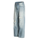 Light Wash Ripped Denim Jeans