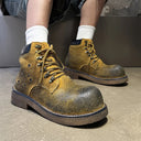 Botas de ante con punta cuadrada