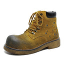 Botas de ante con punta cuadrada