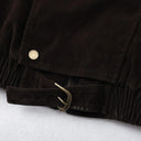 Veste cargo patchwork en jean