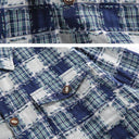 Veste cargo patchwork en jean