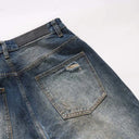 Scripted Indigo Denim Jeans