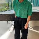 Marina Open Weave Knit Shirt