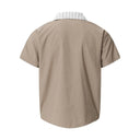 Split Collar Stripe Shirt