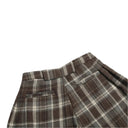 Checked Pleat Shorts