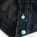 Turquoise Fade Denim Jacket
