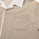Split Collar Stripe Shirt