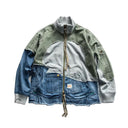 Distressed Denim Cargo Jacket