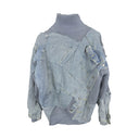 Veste cargo patchwork en jean