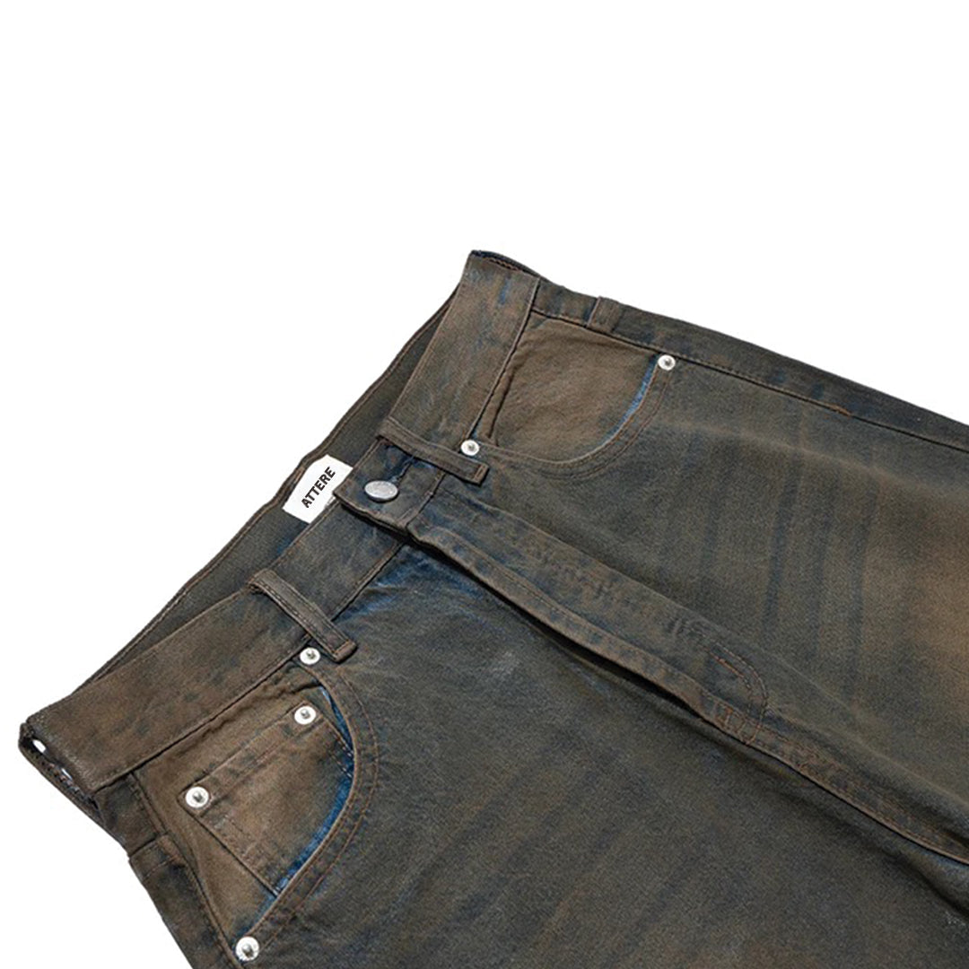 Muddy Waxed Denim Jeans – Attere