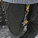 Onyx Prayer Bead Wallet Chain