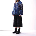 Patchwork Denim Plaid Overshirt