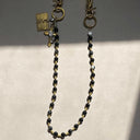 Onyx Prayer Bead Wallet Chain