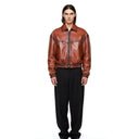 Oxblood Cropped Bomber