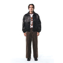 Crimson Lined Bomber Jacket