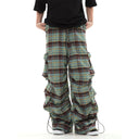 Camp Plaid Pleated Cargo Pant