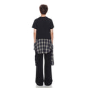 Plaid Overlay Sweatpant