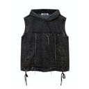 Denim Hooded Vest