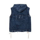 Denim Hooded Vest