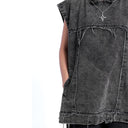 Denim Hooded Vest