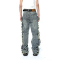 Distressed Flared Tassel Jeans