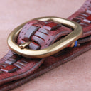 Weave Copper Leather Belt