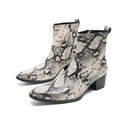 Leather Snakeskin Boots