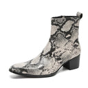 Leather Snakeskin Boots