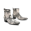 Leather Snakeskin Boots