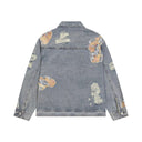 Veste cargo patchwork en jean