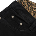 Leopard Stacked Denim Jeans