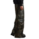Pantalón de gamuza apilada