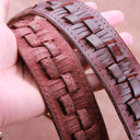 Weave Copper Leather Belt