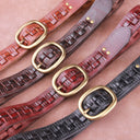 Weave Copper Leather Belt