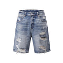 Short en jean avec étoiles