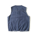 Indigo Striped Denim Vest