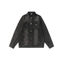 Washed Rhinestone Denim Jacket