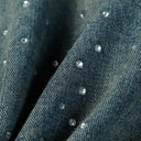 Washed Rhinestone Denim Jacket