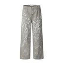 Pantalones de cuero cromado negro