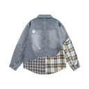 Patchwork Plaid Denim Jacket