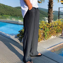 Silk Pleated Drawstring Pant