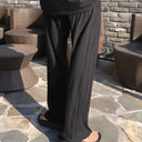 Silk Pleated Drawstring Pant