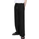 Silk Pleated Drawstring Pant