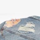 Veste cargo patchwork en jean